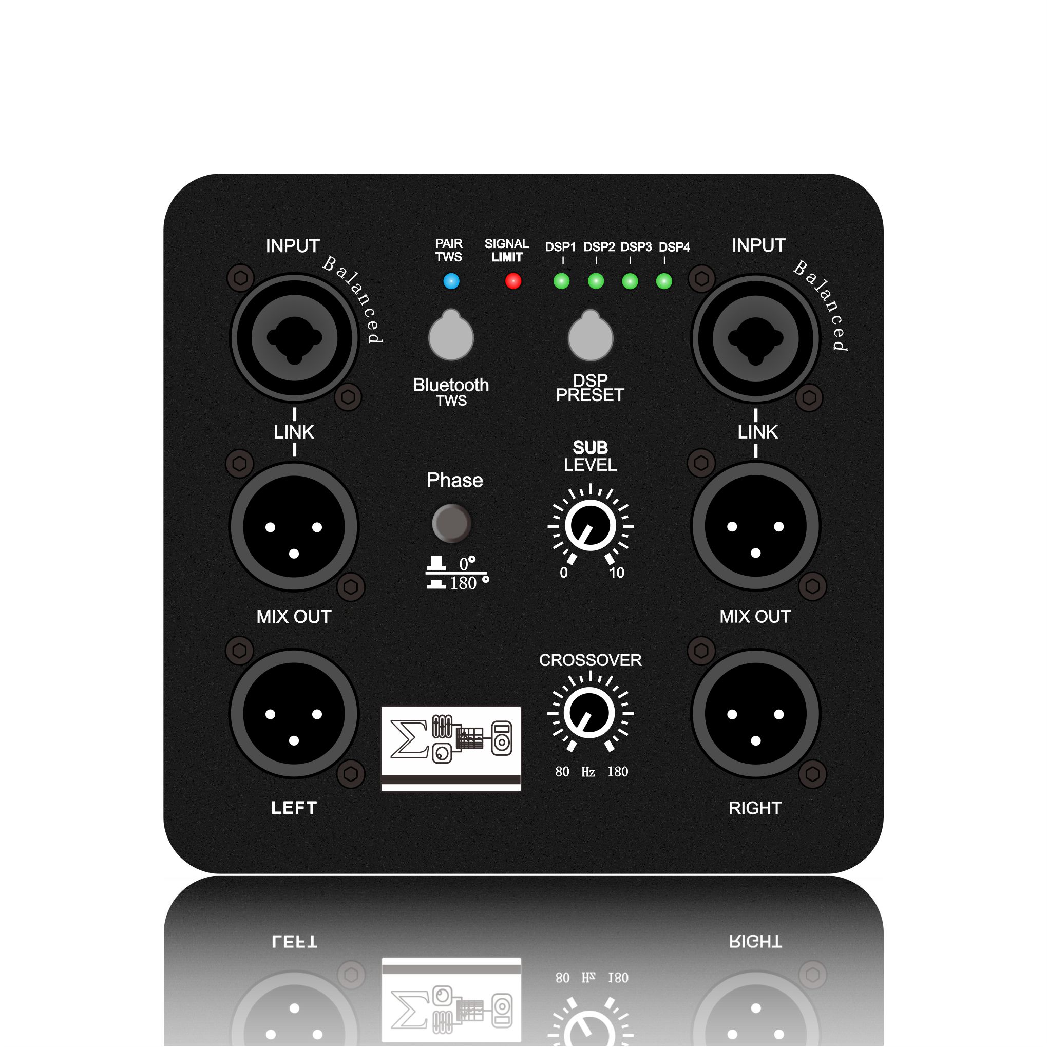 Bộ khuếch đại DSP hỗ trợ loa siêu trầm DSP1804SUB