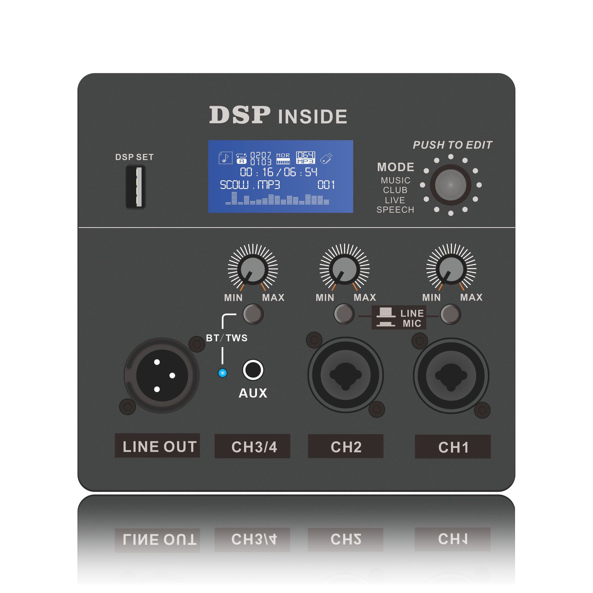 DSP1801: Mô-đun chức năng DSP dựa trên loa toàn tần hoạt động ADAU1701