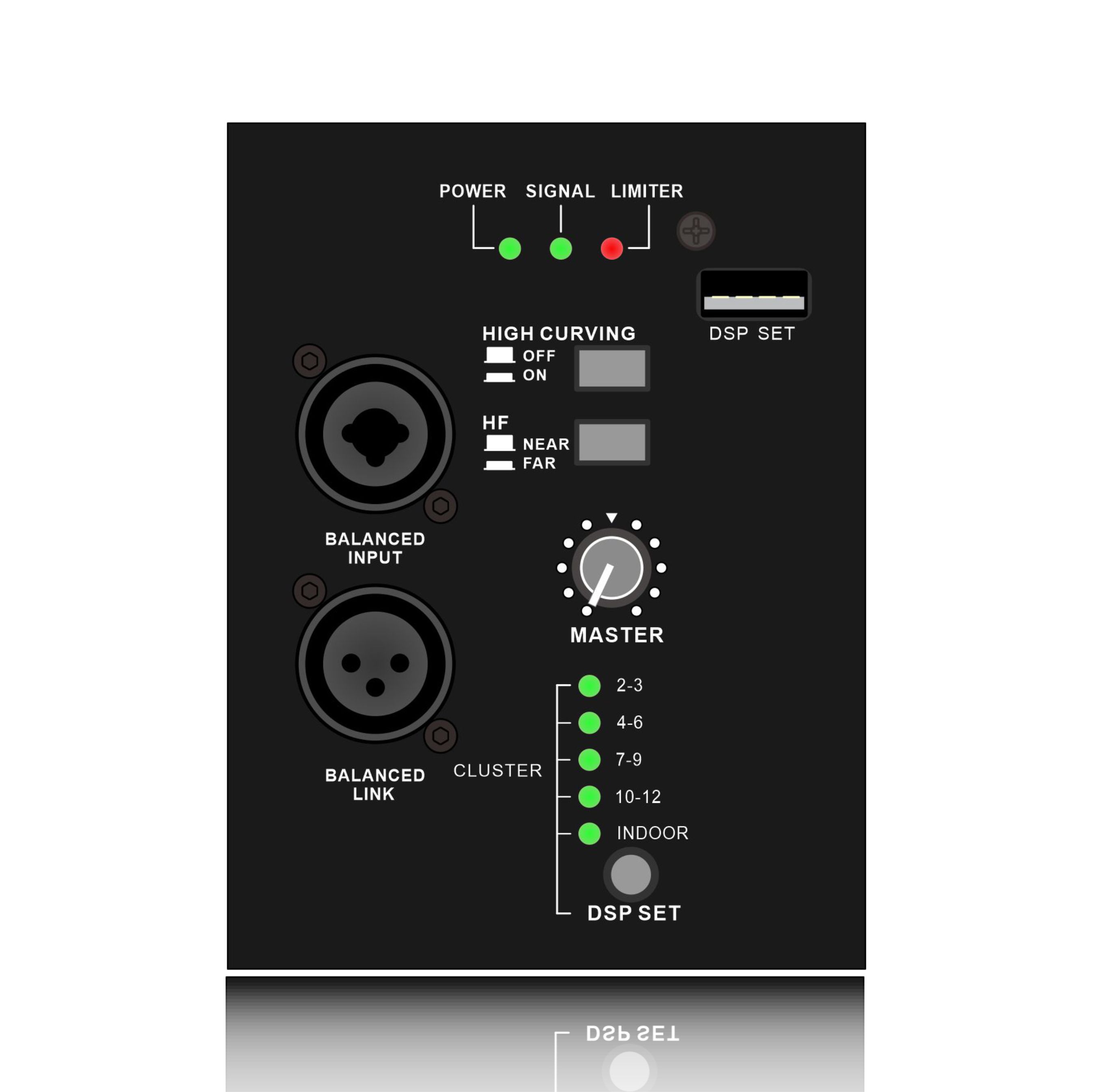 HLD10-A: Chế độ đặt lại nhiều DSP Nhỏ gọn Hệ thống mảng dòng chuyên nghiệp Mô-đun chức năng DSP