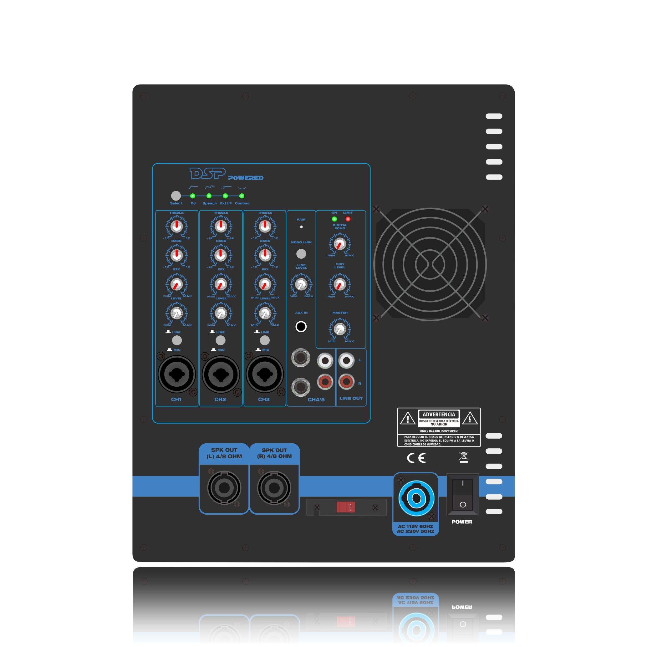 Bộ khuếch đại công suất hệ thống loa Line Array PL82DSP 2.1-2.2