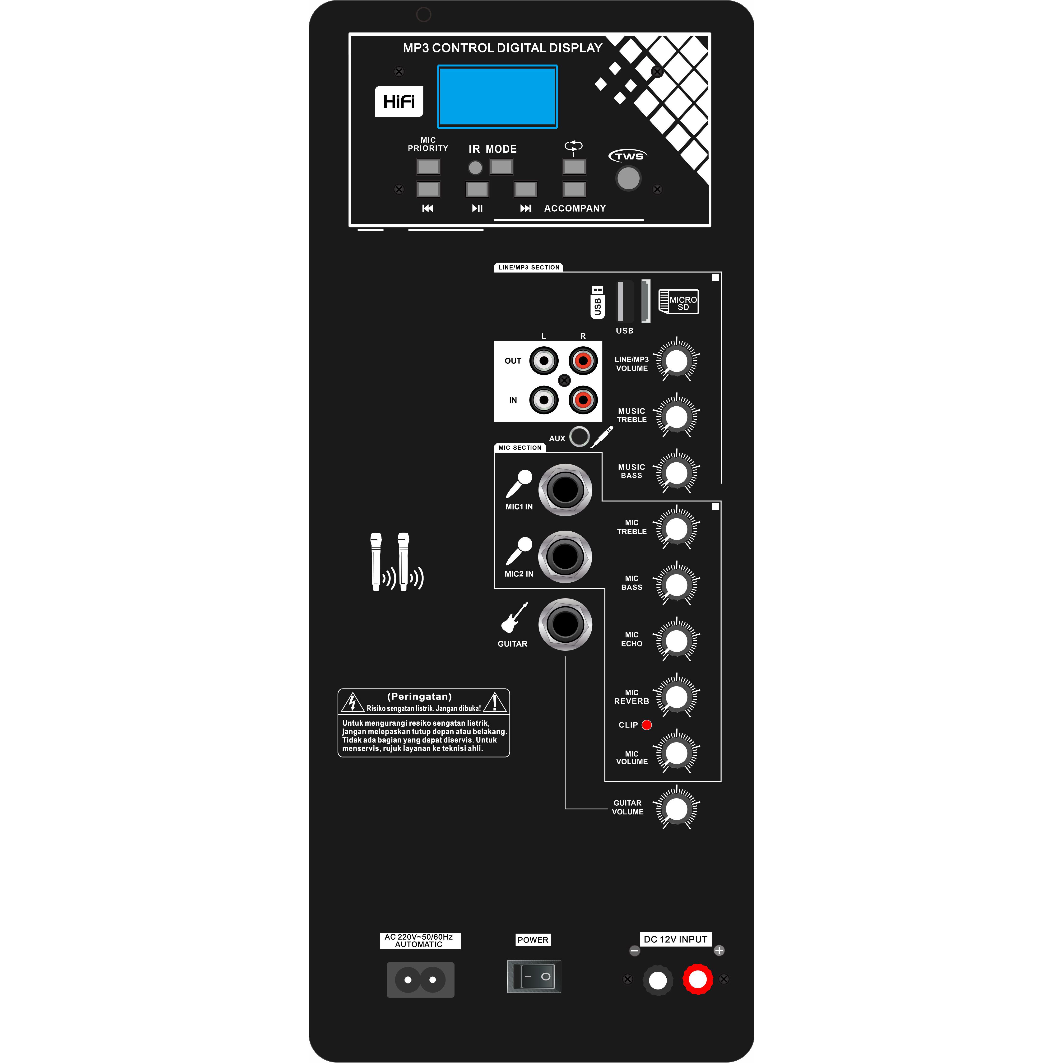 Bộ khuếch đại loa karaoke toàn dải loại D BOOM10