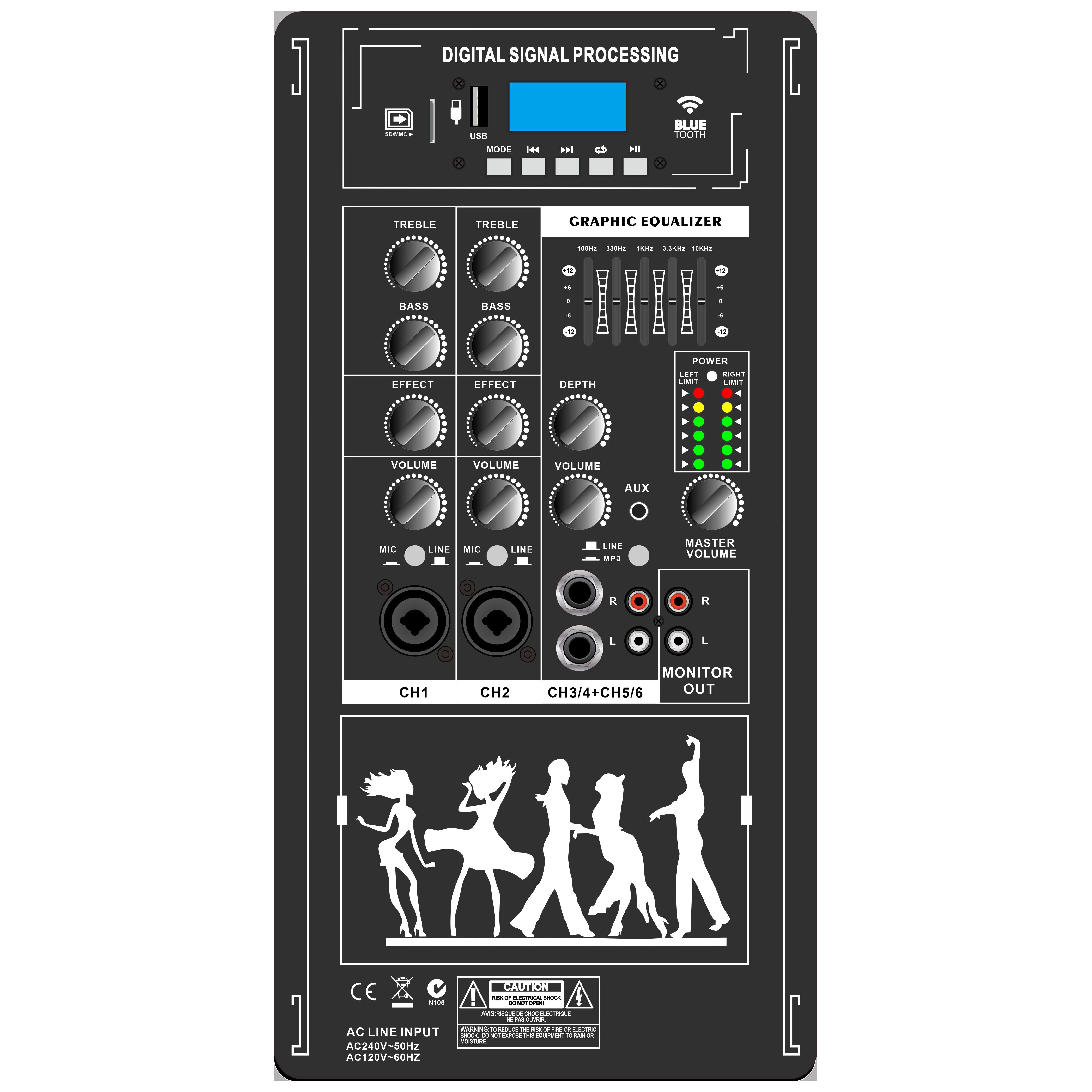 Bộ khuếch đại hỗ trợ hệ thống âm thanh nổi di động EON206