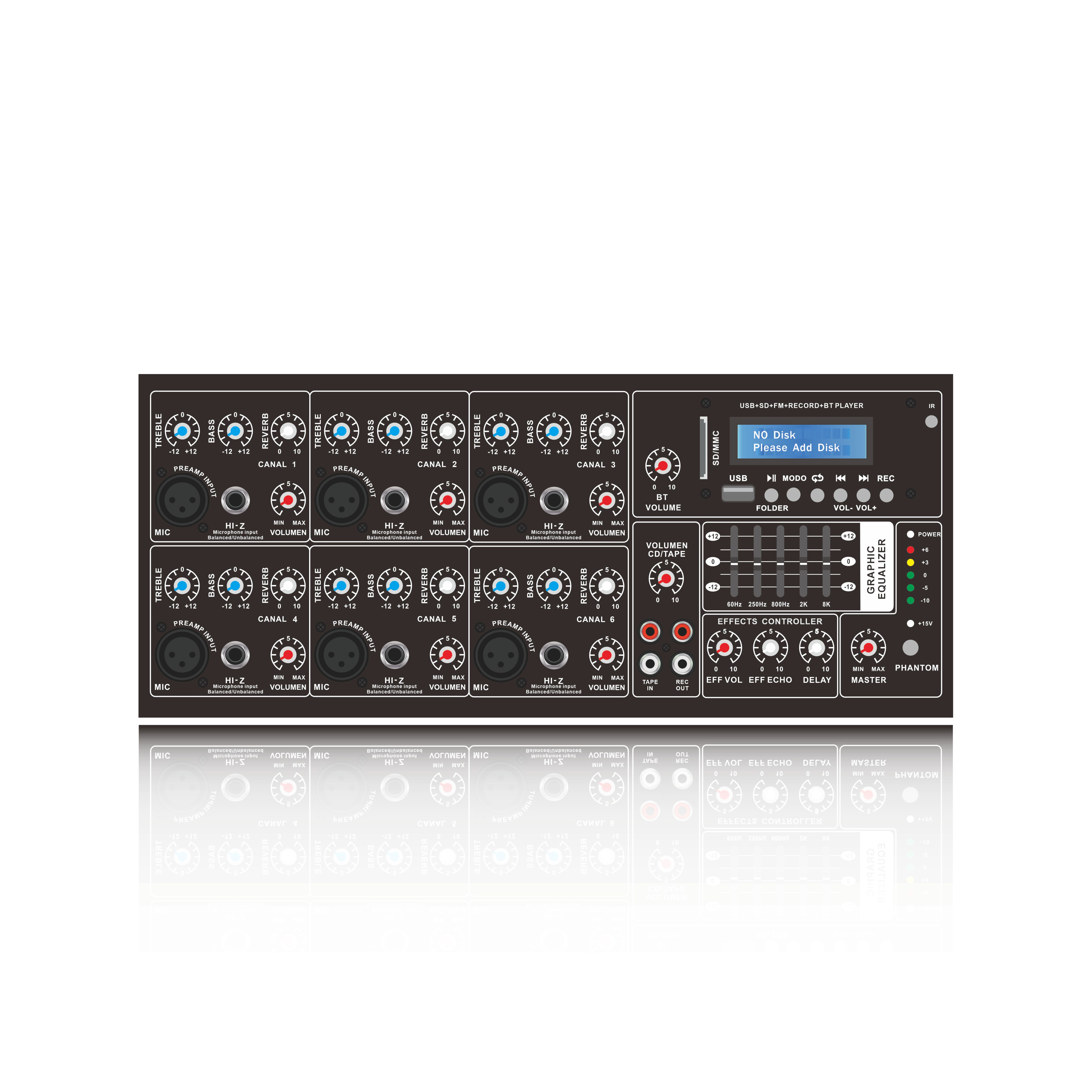 Mixer hỗ trợ 6 kênh Woodbox SB6200