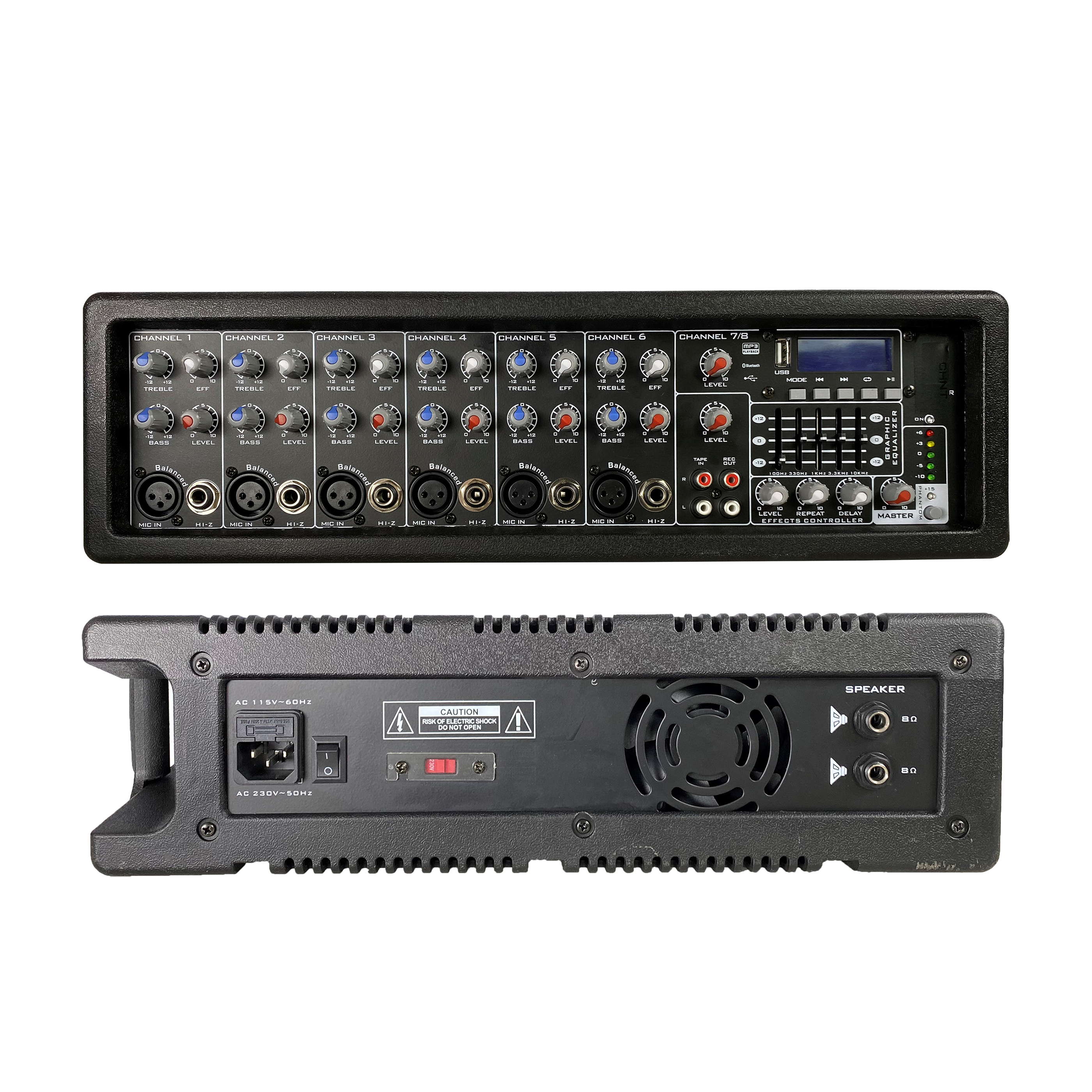 Máy trộn PA 8 kênh chạy bằng hộp nhựa SD506