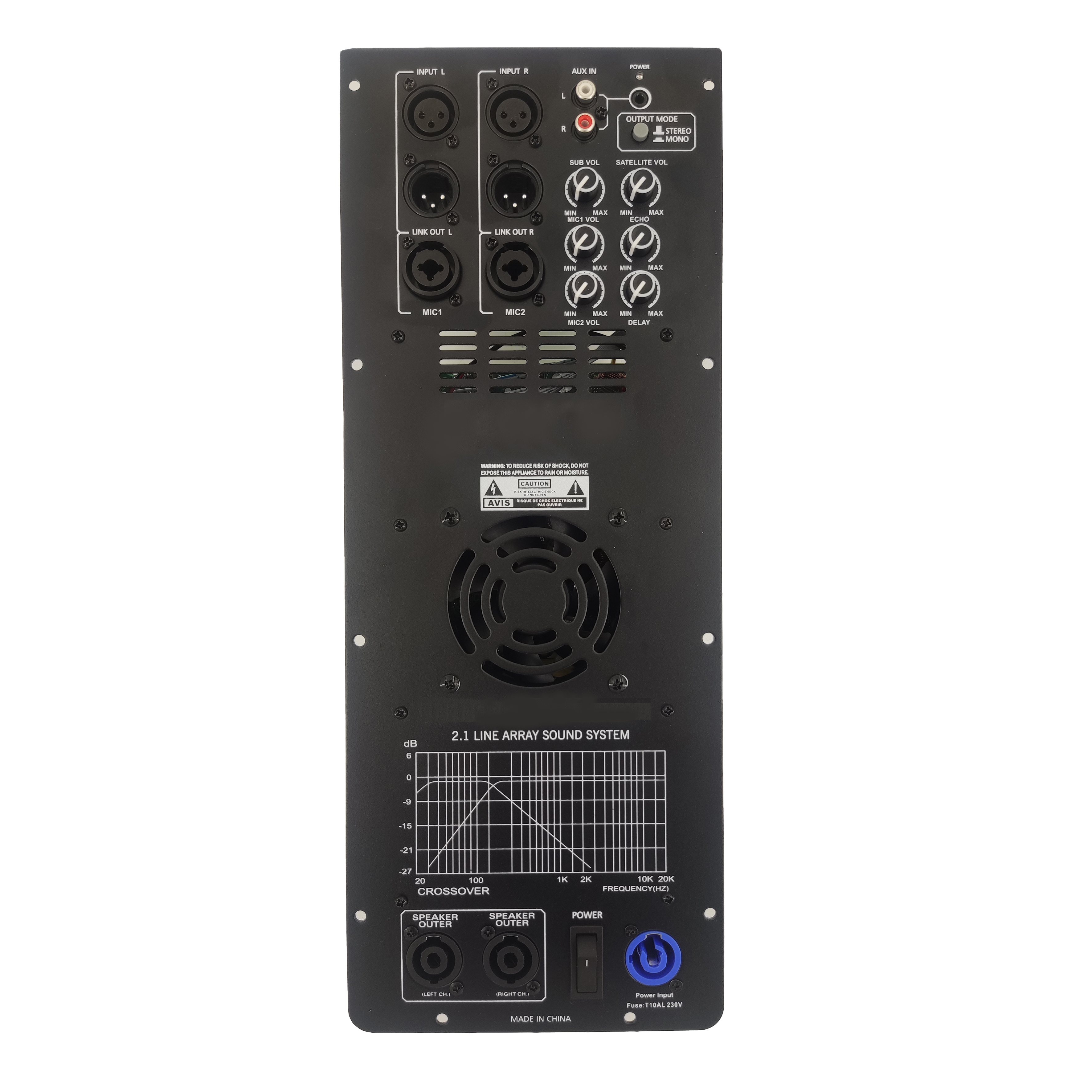 Bộ khuếch đại công suất mảng dòng hoạt động DSP1908-2.1 Pro